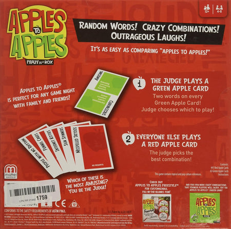 Apples to Apples [Board Game, 4-8 Players] Board Game Mattel