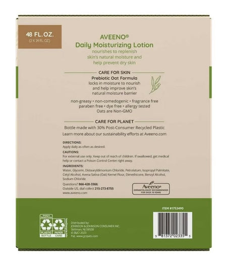 Aveeno Daily Moisturizing Lotion 710 mL - 2 Pack [Beauty] Health Care Aveeno