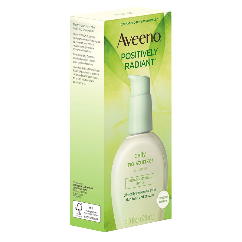 Aveeno: Positively Radiant Daily Moisturizing SPF 15 - 120mL 2-Pack [Beauty] Health Care Aveeno   