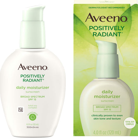 Aveeno: Positively Radiant Daily Moisturizing SPF 15 - 120mL 2-Pack [Beauty] Health Care Aveeno   