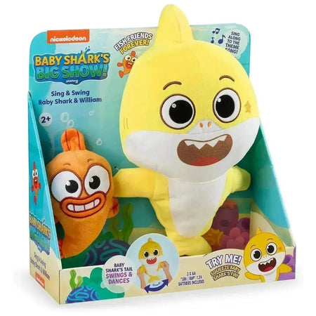 Baby Shark's Big Show!: Swing and Swing Baby Shark Plush 12" + William Plush 7" Toys & Games Wow Wee