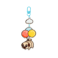 Puglie: Balloon Floatie Puglie Acrylic Keychain Accessory Puglie