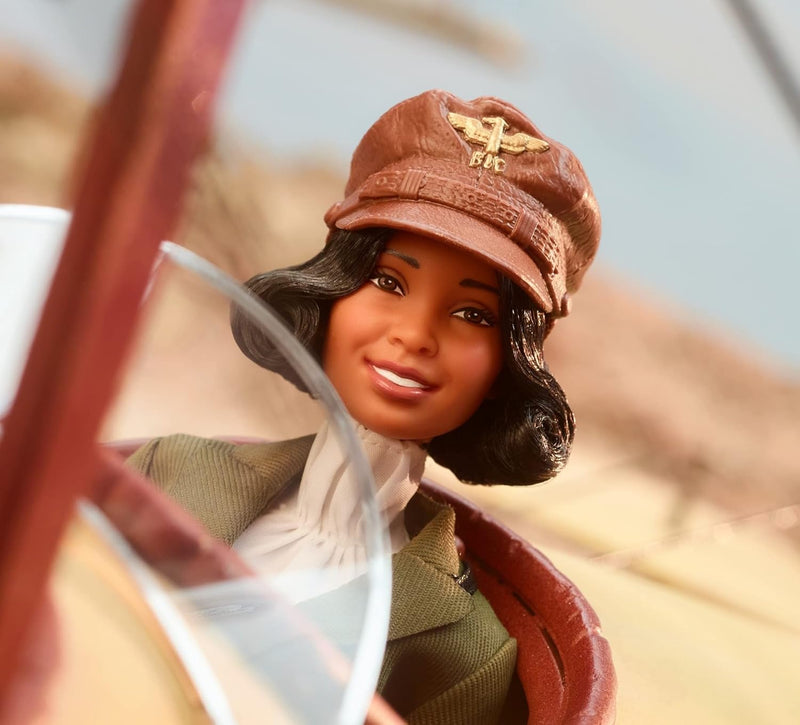 Barbie Doll Bessie Coleman Inspiring Women Collector Series - Dressed in Aviator Suit with Helmet and Goggles Toys & Games Mattel