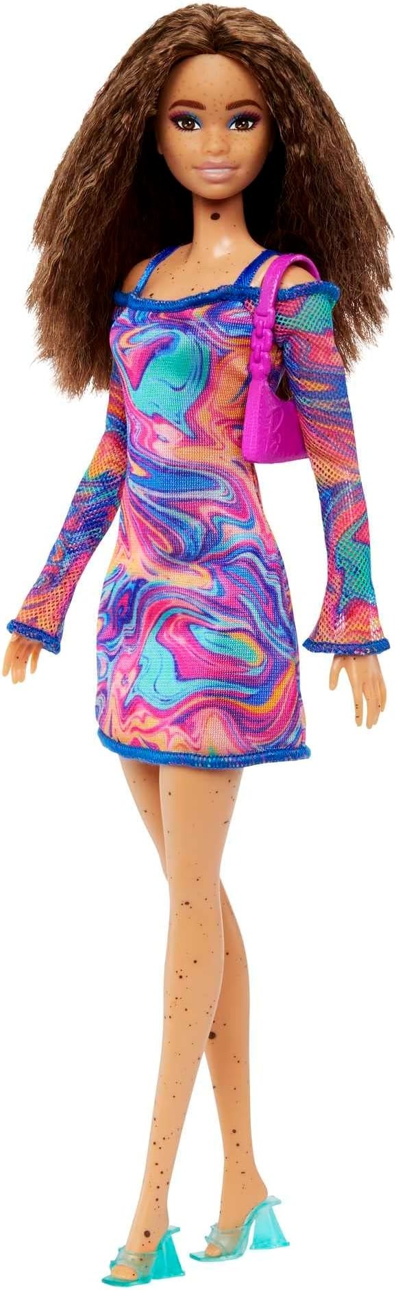 Barbie Fashionistas Doll #206 - Rainbow Marble Print Dress Toys & Games Mattel