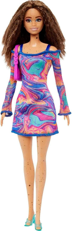 Barbie Fashionistas Doll #206 - Rainbow Marble Print Dress Toys & Games Mattel