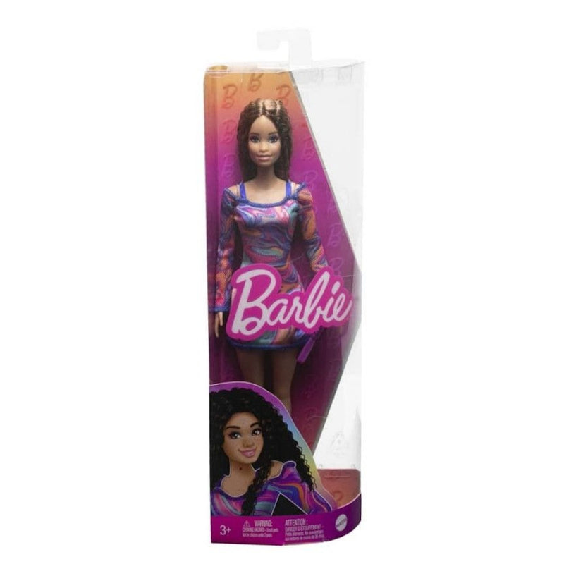 Barbie Fashionistas Doll #206 - Rainbow Marble Print Dress Toys & Games Mattel