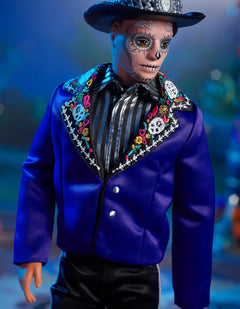 Barbie Signature: Ken Fashion Doll - 2023 Dia de Muertos Collectible with Blue Jacket Black Hat Toys & Games Mattel