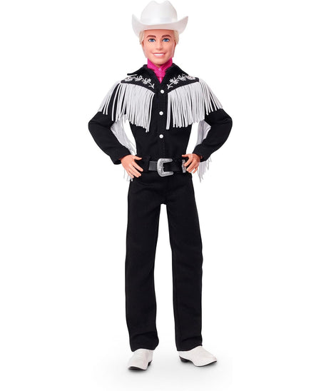 Barbie the Movie: Ken Doll Wearing Black and White Western Outfit Toys & Games Mattel