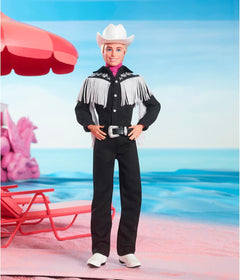 Barbie the Movie: Ken Doll Wearing Black and White Western Outfit Toys & Games Mattel
