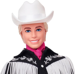 Barbie the Movie: Ken Doll Wearing Black and White Western Outfit Toys & Games Mattel