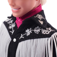 Barbie the Movie: Ken Doll Wearing Black and White Western Outfit Toys & Games Mattel