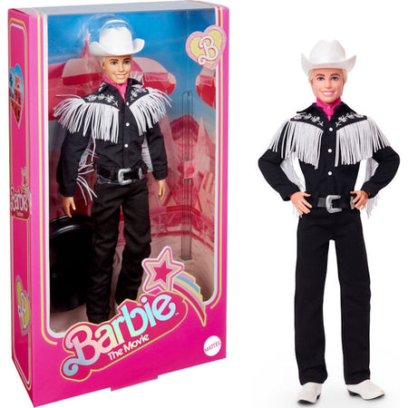 Barbie the Movie: Ken Doll Wearing Black and White Western Outfit Toys & Games Mattel
