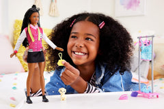 Barbie: Brooklyn Stylist Doll and 14 Accessories Playset [Toys] Toys & Games Mattel   