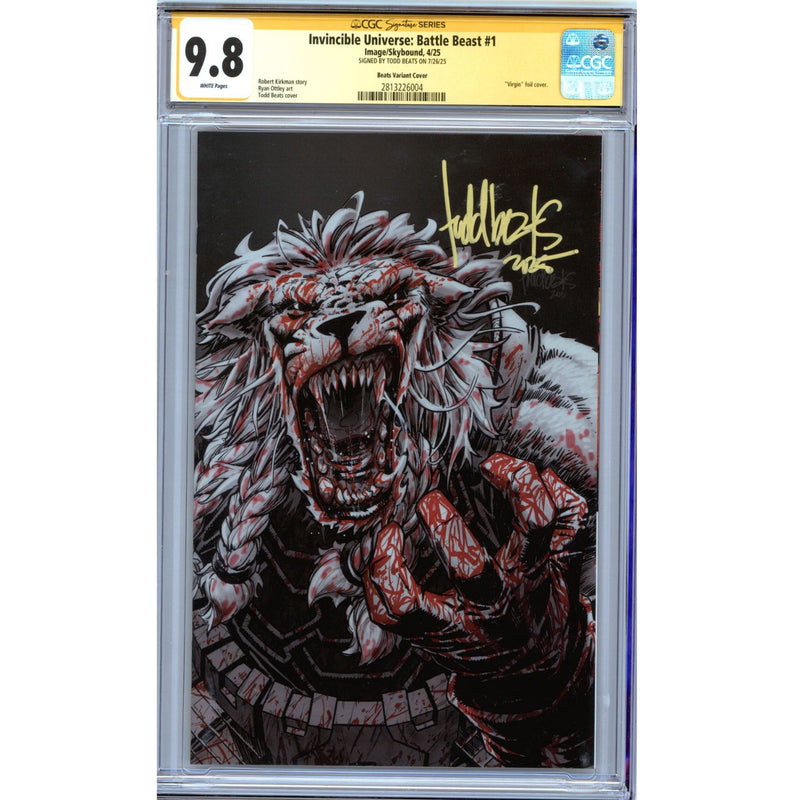 Invincible Universe Battle Beast: #1 [Beats CGC 9.8 Signature Series Gold Sig on Exclusive CVR] 2025 Comics Image Comics