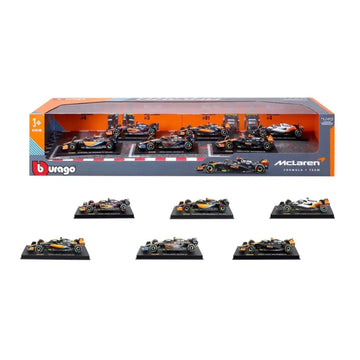 Bburago McLaren Racing Formula 1 - 6 Cars Exclusive Set - 2023 [Toys] Toys & Games Bburago   