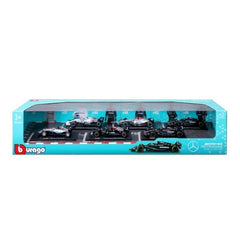 Bburago Mercedes Racing Formula 1 F1 - 1:43 Scale Die-Cast 6 Cars Set - 2023 Toys & Games Bburago