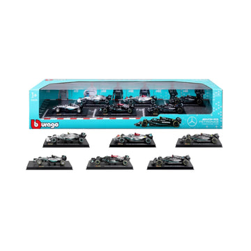 Bburago Mercedes Racing Formula 1 F1 - 1:43 Scale Die-Cast 6 Cars Set - 2023 Toys & Games Bburago