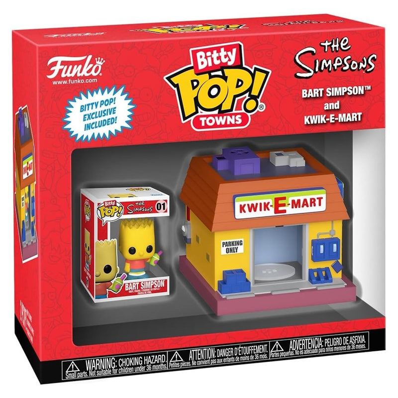 Bitty Pop! Towns: The Simpsons Bart Simpson and Kwik-E-Mart Vinyl Figure Toys & Games Funko
