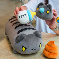 Bugcat Capoo: Black Bugcat Soft Plush with Baby, Bottle, and PUPU Plushies Bugcat Capoo