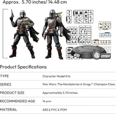 Blokees: Star Wars The Mandalorian and Grogu - Din Djarin and Grogu Model Kit Toys & Games Blokees
