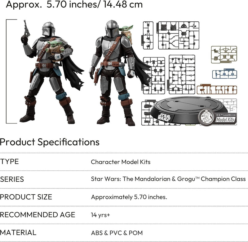 Blokees: Star Wars The Mandalorian and Grogu - Din Djarin and Grogu Model Kit Toys & Games Blokees