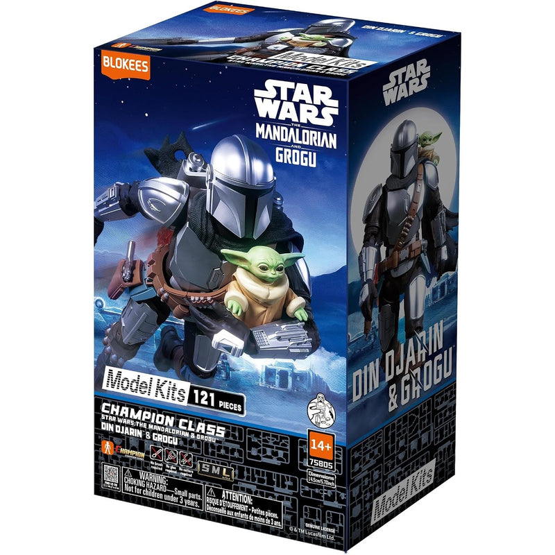 Blokees: Star Wars The Mandalorian and Grogu - Din Djarin and Grogu Model Kit Toys & Games Blokees