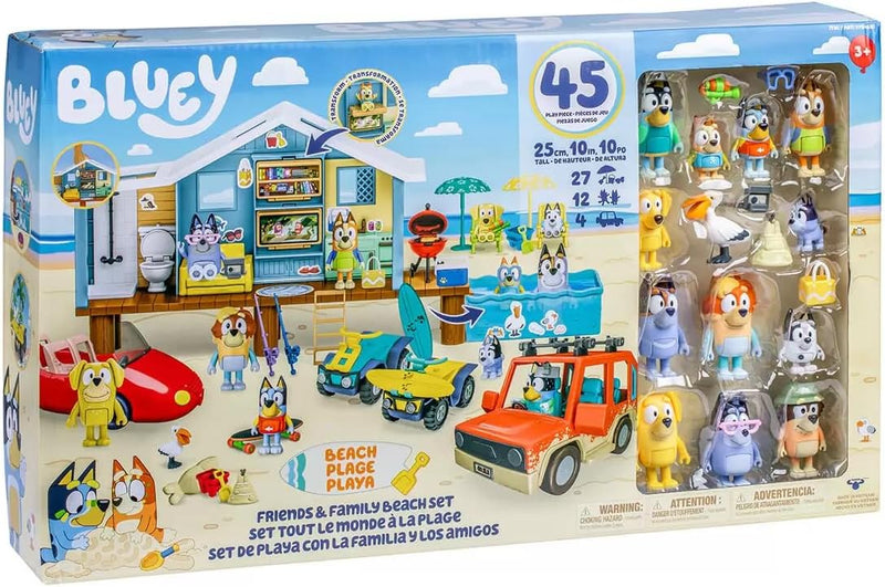 Bluey Friends and Family Beach Set - 45 Piece Set [Toys] Toys & Games Moose Toys   