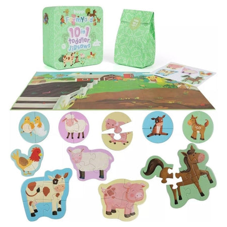 Boppi: 10 in 1 Toddler Jigsaw Puzzle - Farmyard Toys & Games Boppi
