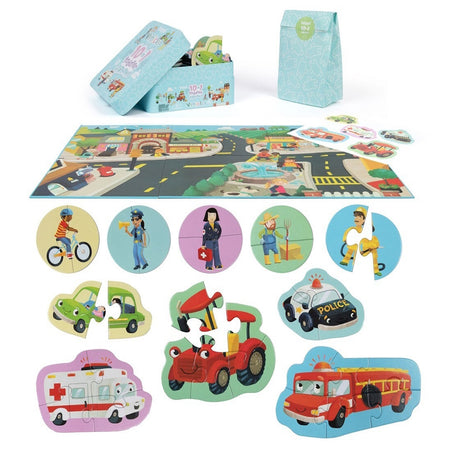 Boppi: 10 in 1 Toddler Jigsaw Puzzle - Vehicles Toys & Games Boppi