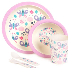 Boppi: Bamboo Dinnerware 5-Piece Set - Butterflies Toys & Games Boppi