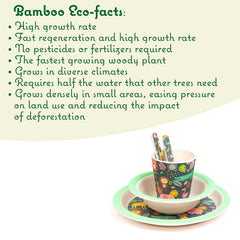 Boppi: Bamboo Dinnerware 5-Piece Set - Jungle Set 2 Toys & Games Boppi