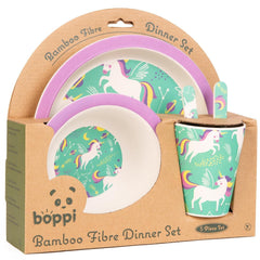 Boppi Bamboo Dinnerware 5-Piece Set - Unicorn Home and Hardware Boppi