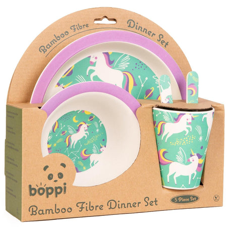 Boppi Bamboo Dinnerware 5-Piece Set - Unicorn Home and Hardware Boppi