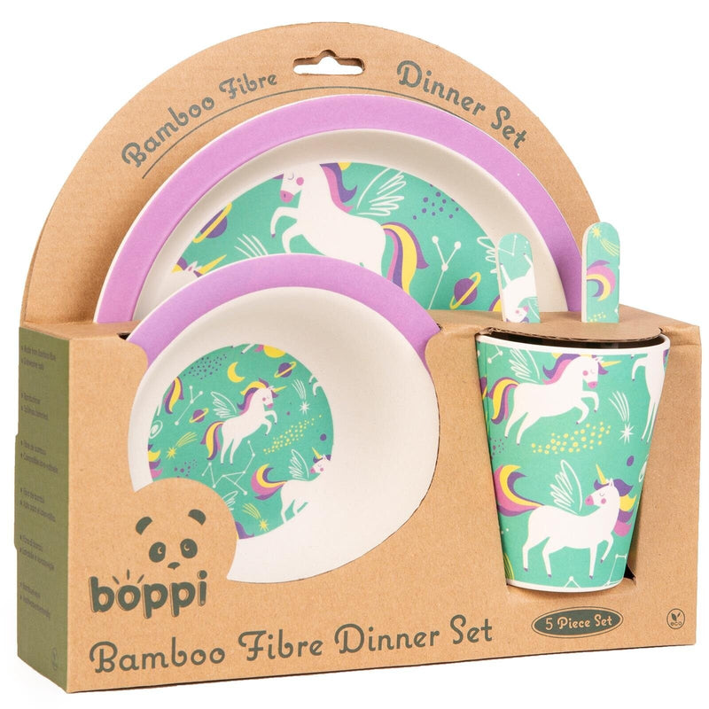 Boppi Bamboo Dinnerware 5-Piece Set - Unicorn Home and Hardware Boppi