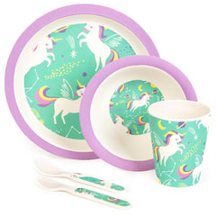 Boppi Bamboo Dinnerware 5-Piece Set - Unicorn Home and Hardware Boppi