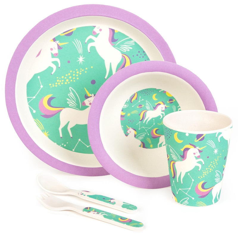 Boppi Bamboo Dinnerware 5-Piece Set - Unicorn Home and Hardware Boppi
