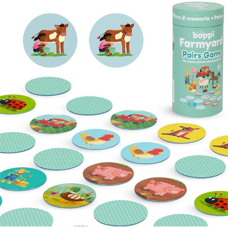 Boppi: Pairs Memory Game Farmyard Board Game Boppi