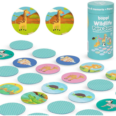 Boppi: Pairs Memory Game Wildlife Toys & Games Boppi