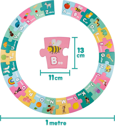 Boppi: Round Alphabet Floor Puzzle - 26 Piece Puzzle Toys & Games Boppi