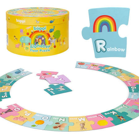 Boppi: Round Alphabet Floor Puzzle - 26 Piece Puzzle Toys & Games Boppi