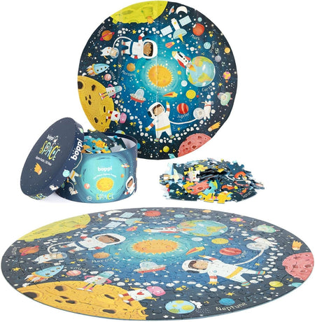 Boppi: Round Space Jigsaw Puzzle - 150 Piece Puzzle Board Game Boppi