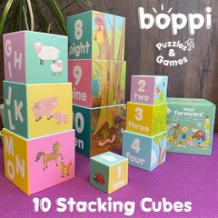 Boppi: Stacking Cubes - Farmyard Toys & Games Boppi