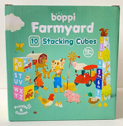 Boppi: Stacking Cubes - Farmyard Toys & Games Boppi