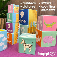 Boppi: Stacking Cubes - Jungle Safari Toys & Games Boppi