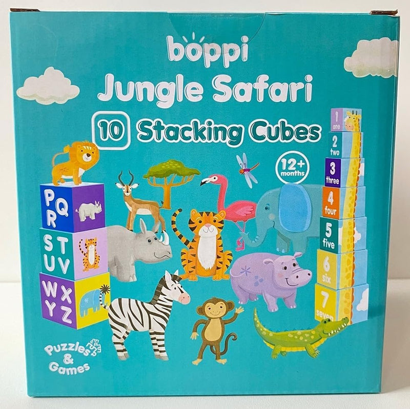 Boppi: Stacking Cubes - Jungle Safari Toys & Games Boppi