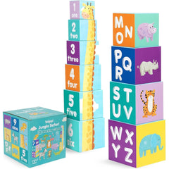 Boppi: Stacking Cubes - Jungle Safari Toys & Games Boppi