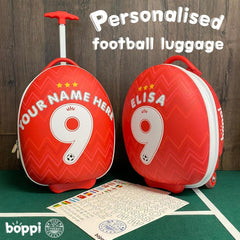 Boppi: Tiny Trekker Luggage Case - Football Red Clothing and Apparel Boppi