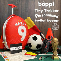 Boppi: Tiny Trekker Luggage Case - Football Red Clothing and Apparel Boppi