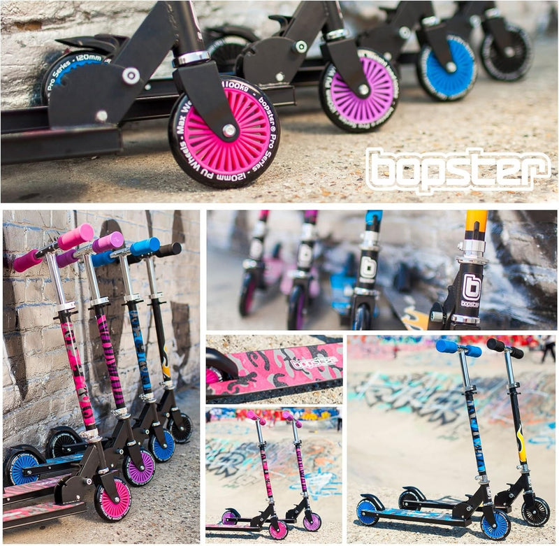 Bopster: 2 Wheeled Folding Scooter - Pink Camo Toys & Games Bopster