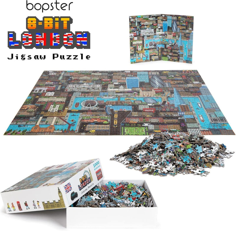 Bopster: 8-Bit London - 1000 Piece Puzzle Toys & Games Bopster
